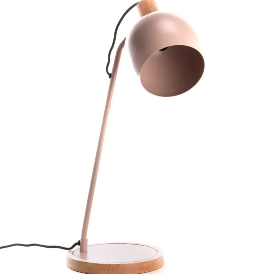 Banak Gotem Lampe de table en bois et en fer