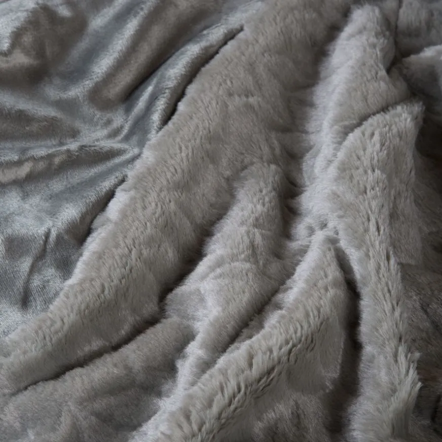 Banak Grey Couverture chevron