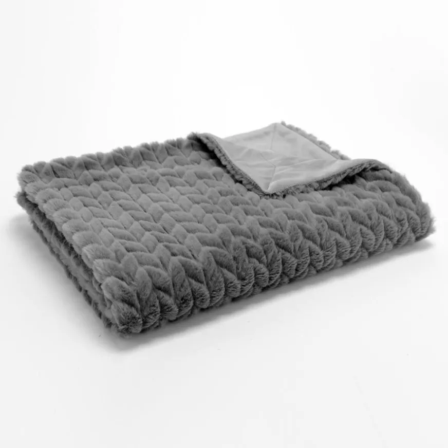 Banak Grey Couverture chevron