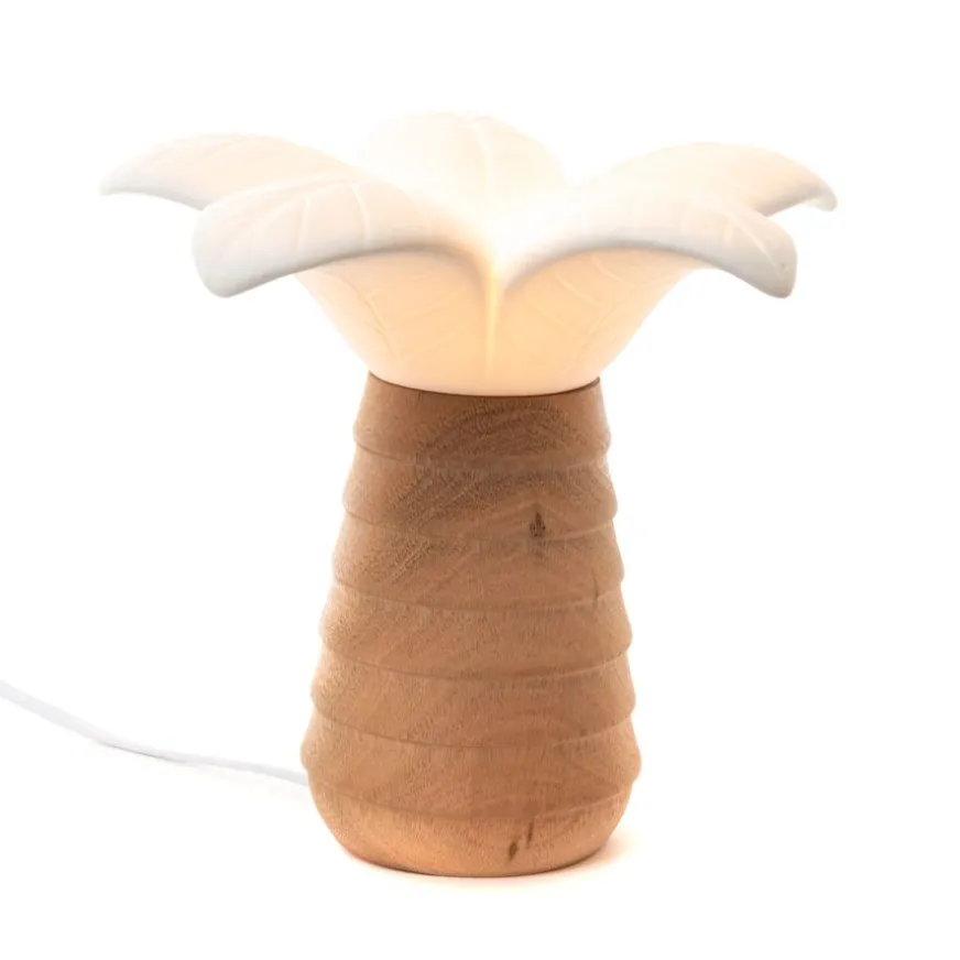 Enfant Banak Hagam Lampe de table en porcelaine et bois
