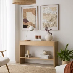 Banak Haiku Meuble d'entrée avec espace de rangement en bois