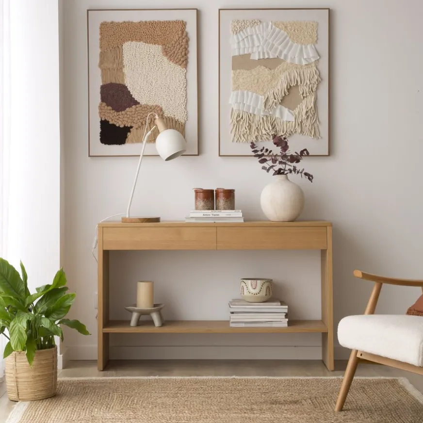 Banak Haiku Meuble d'entrée avec espace de rangement en bois