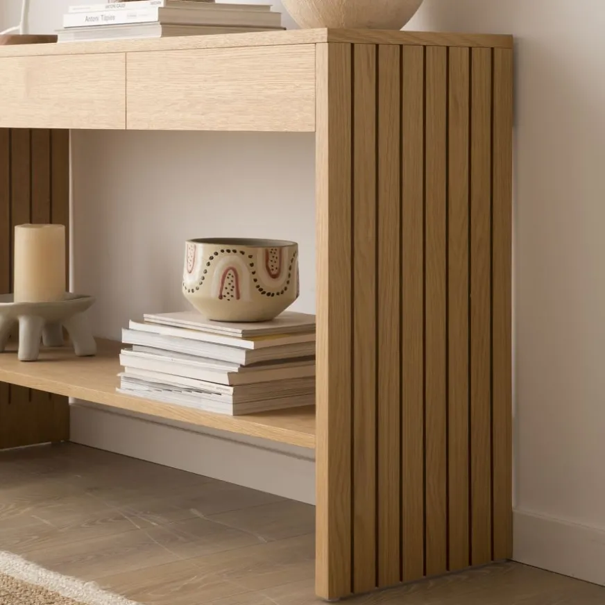 Banak Haiku Meuble d'entrée avec espace de rangement en bois