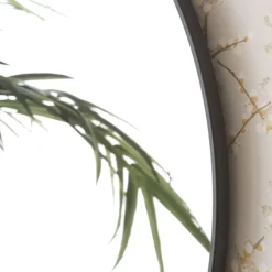 Banak Hanalei Miroir rond mural en métal