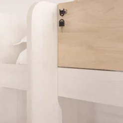 Enfant Banak Hansel Lit avec tiroirs pour matelas de 90x190 avec échelle à gauche