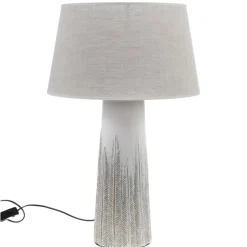 Banak Hasta Lampe de table en céramique et lin