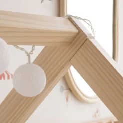 Enfant Banak Haus Cama alta con tobogán para colchón de 90x190 lacada en blanco y natural