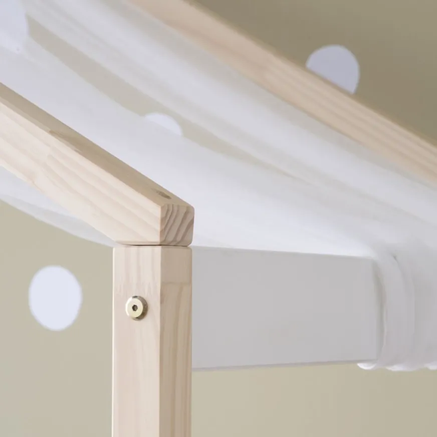 Enfant Banak Haus Cama con forma de casa y somier de arrastre para colchón de 90x190 lacada e