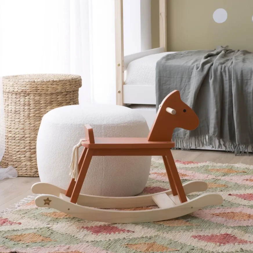 Enfant Banak Horsy Bascule en bois en forme de cheval