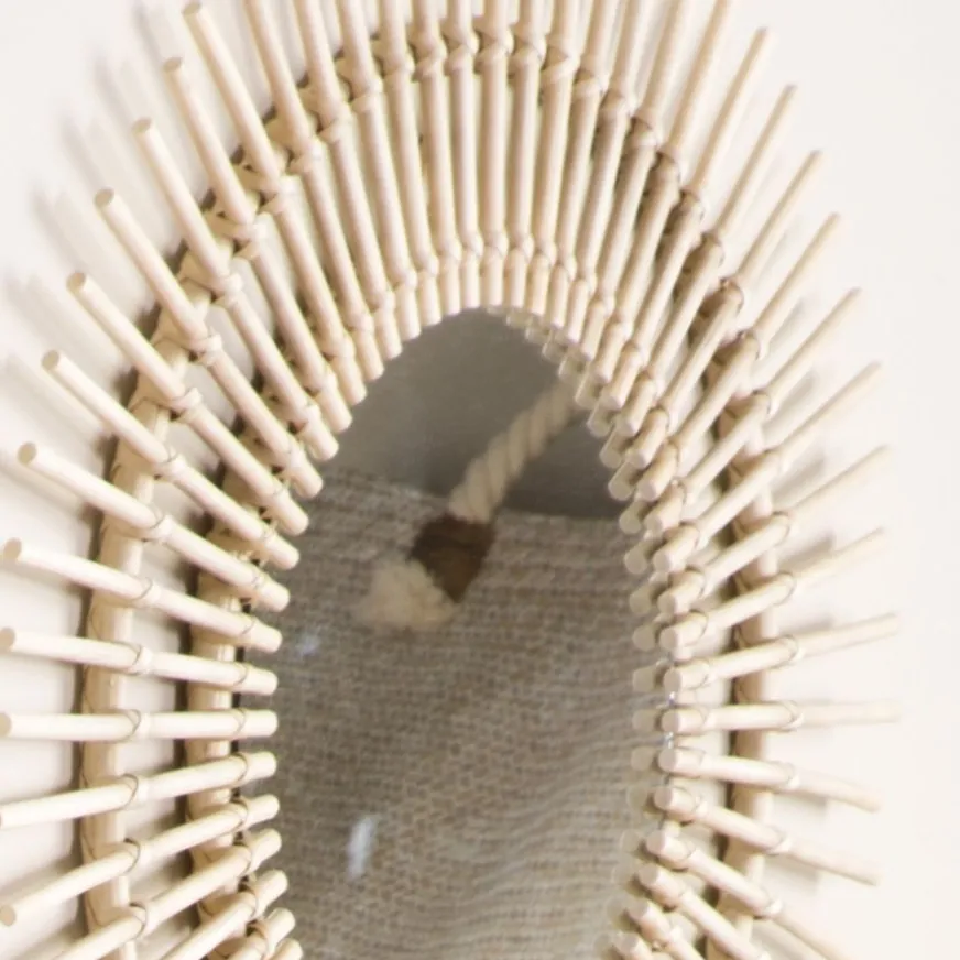 Banak Ike Miroir 60d rotin naturel