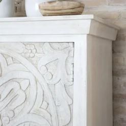 Banak Indira Armoire en bois massif sculpté de manguier