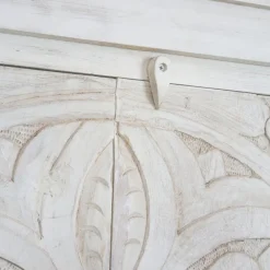 Banak Indira Armoire en bois massif sculpté de manguier
