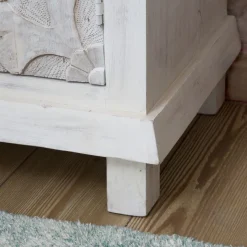 Banak Indira Armoire en bois massif sculpté de manguier