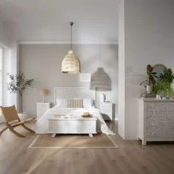 Banak Indira Tête de lit en bois massif sculpté de manguier pour lit de 150 et 160