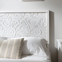 Banak Indira Tête de lit en bois massif sculpté de manguier pour lit de 150 et 160