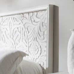 Banak Indira Tête de lit en bois massif sculpté de manguier pour lit de 150 et 160