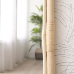 Banak Isna Miroir mural en rotin naturel