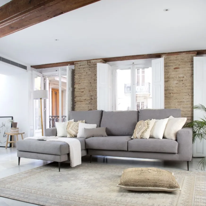 Banak Jagger Canapé d'angle gauche 4 places gris