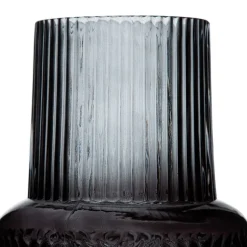 Banak Jata Vase gris en verre décoration