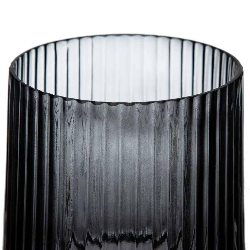 Banak Jata Vase gris en verre décoration