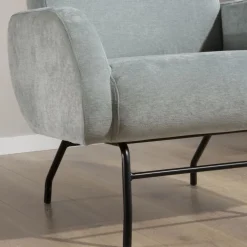 Banak Jenn Fauteuil bleu turquoise avec pieds en métal