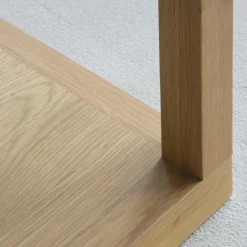 Banak Juliet Table basse en bois et verre couleur chêne naturel