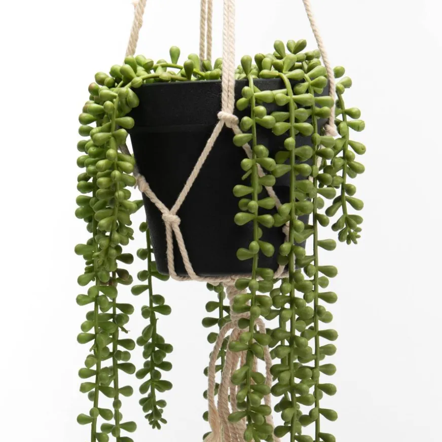 Banak Kalen Plante suspendue en fer et tissu