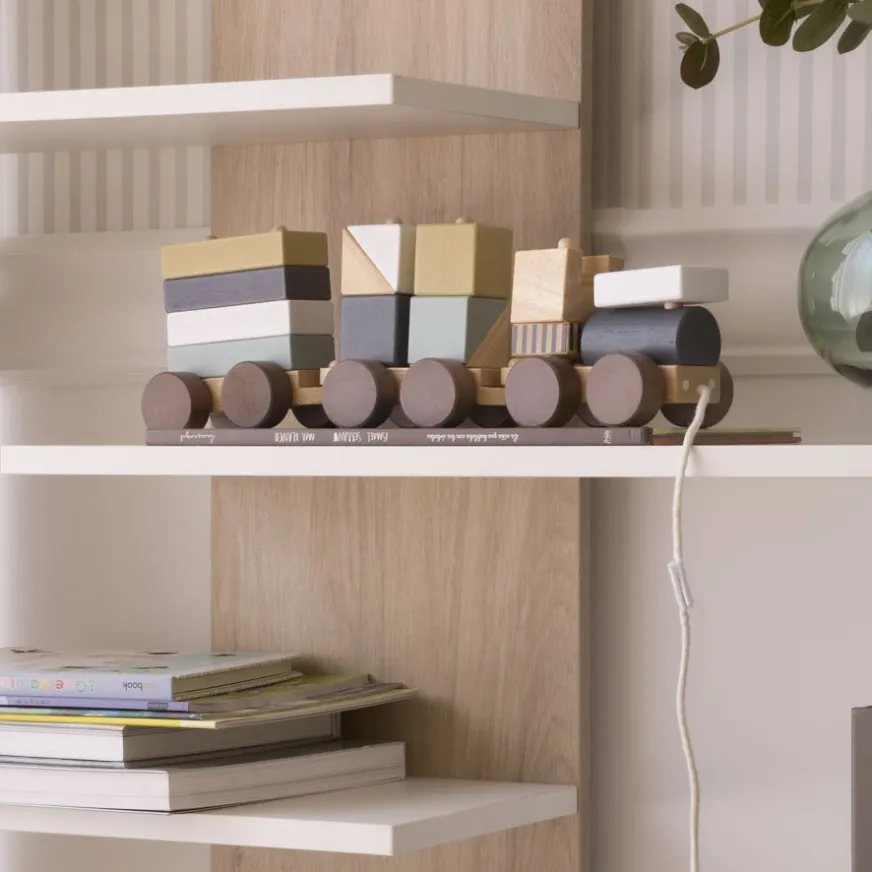 Enfant Banak Karel Train de traction de bois