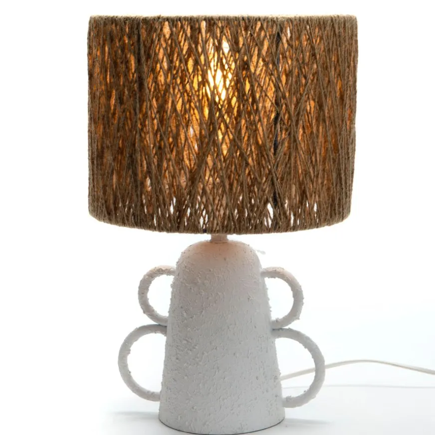 Banak Karla Lampe de table en métal et corde