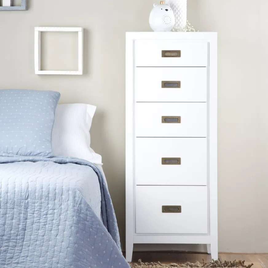 Banak Kehra Chiffonnier laqué en blanc