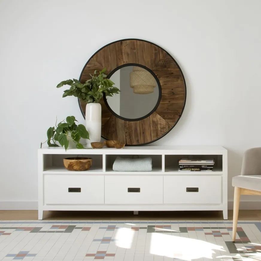 Banak Kehra Meuble tv laqué blanc