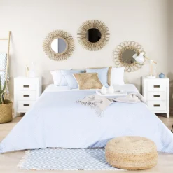 Banak Kehra Table de chevet laqué en blanc