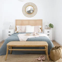 Banak Kehra Table de chevet laqué en blanc