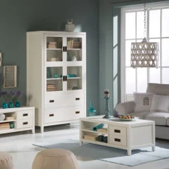 Banak Kehra Vitrine laqué blanche