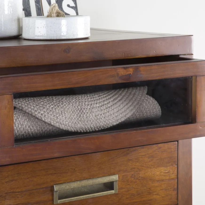 Banak Kenia Commode en bois de teck en couleur