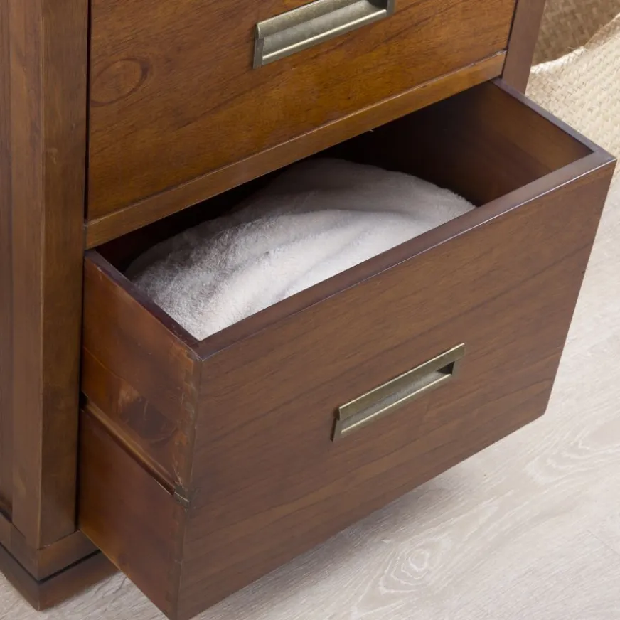 Banak Kenia Commode en bois de teck en couleur