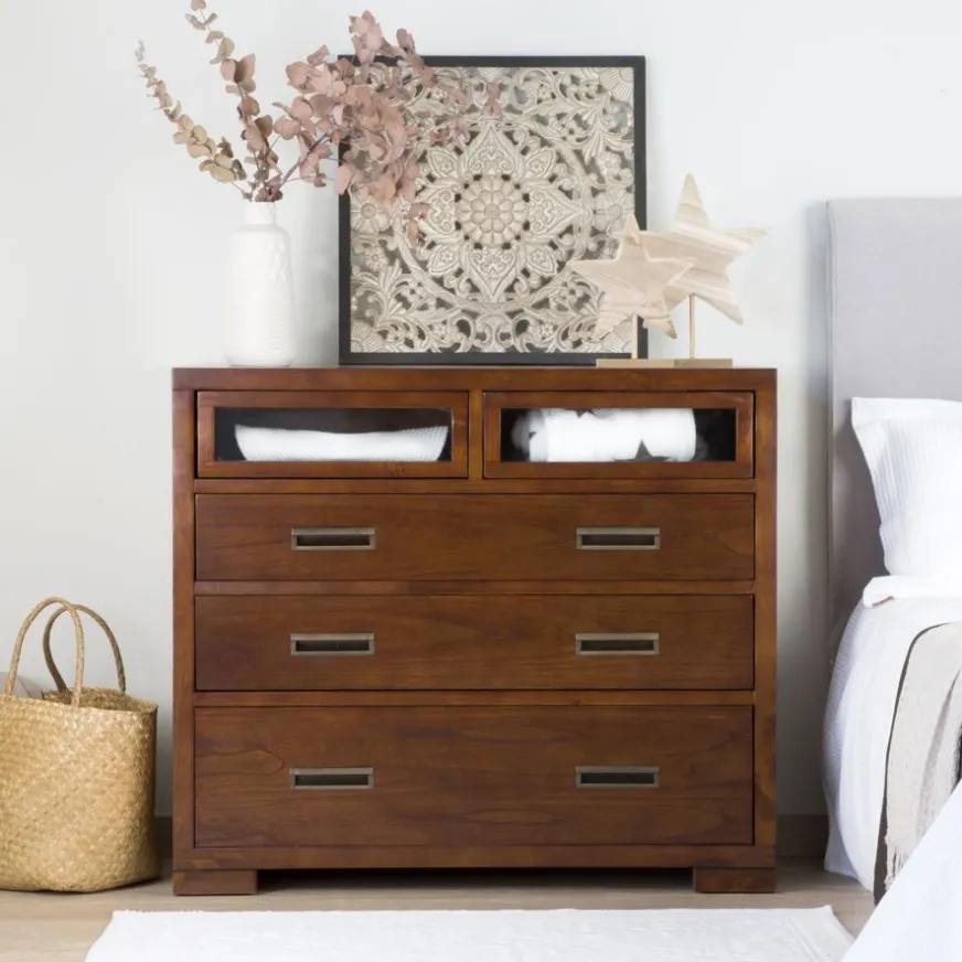 Banak Kenia Commode en bois couleur teck