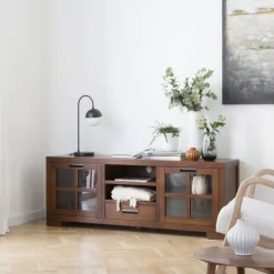 Banak Kenia Meuble tv en bois couleur teck