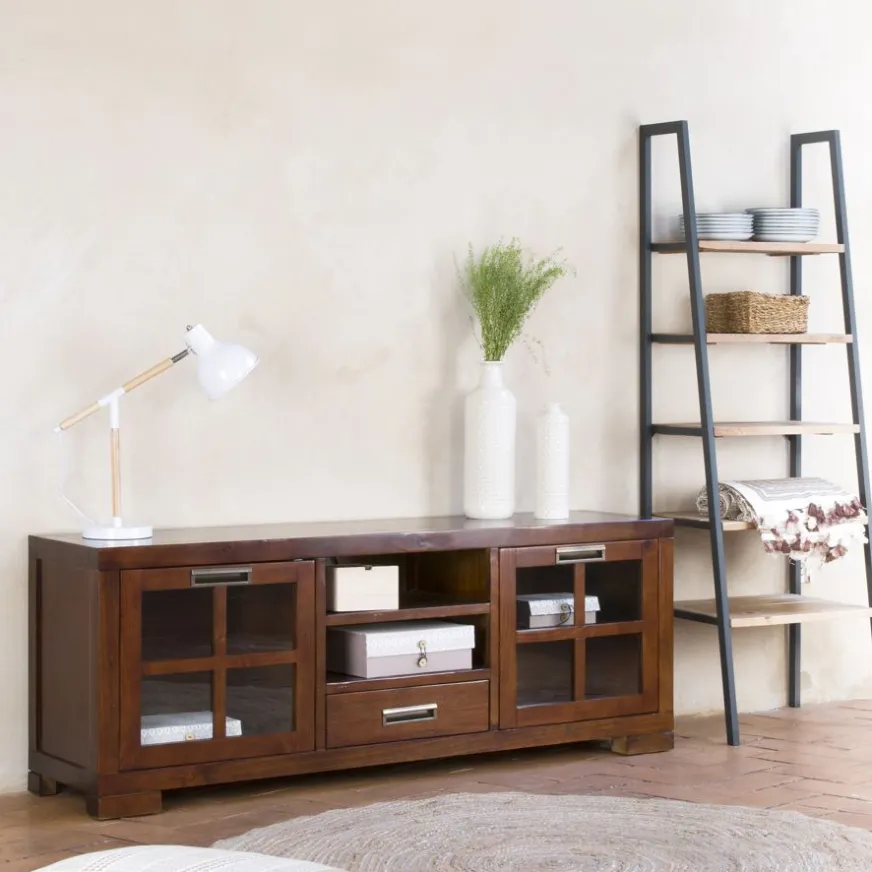 Banak Kenia Meuble tv en bois couleur teck