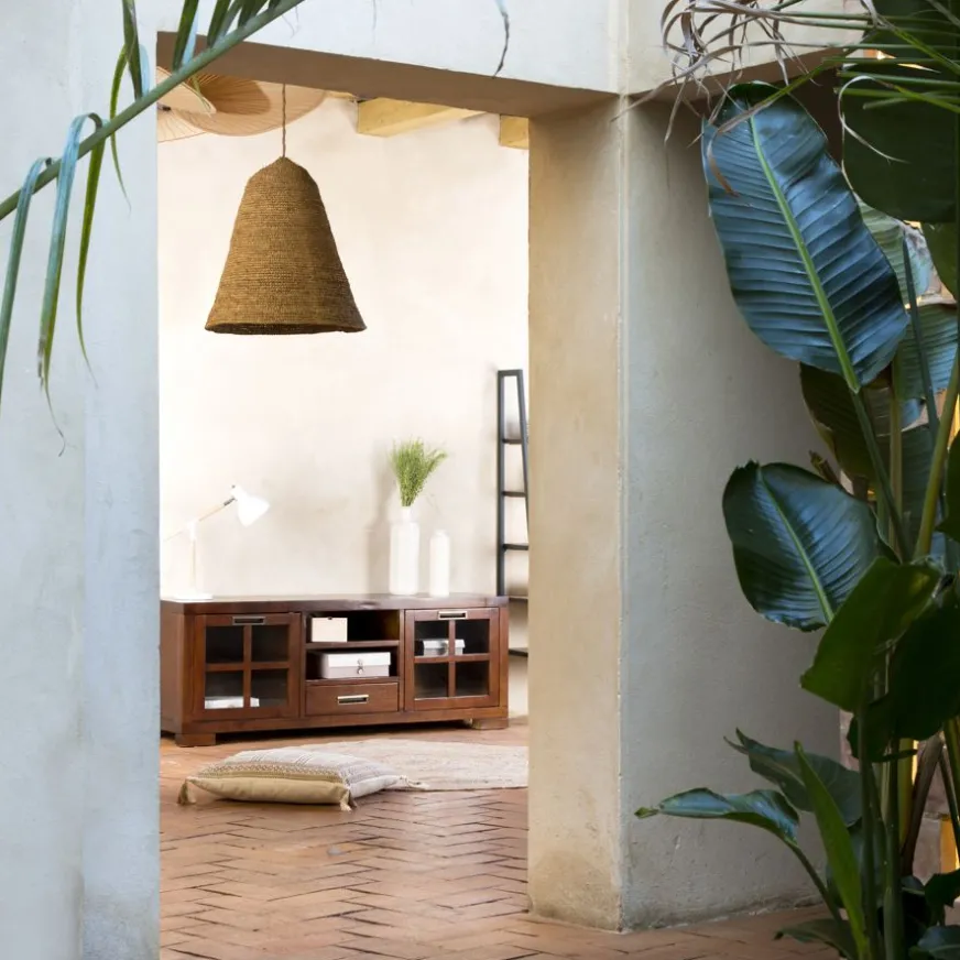 Banak Kenia Meuble tv en bois couleur teck