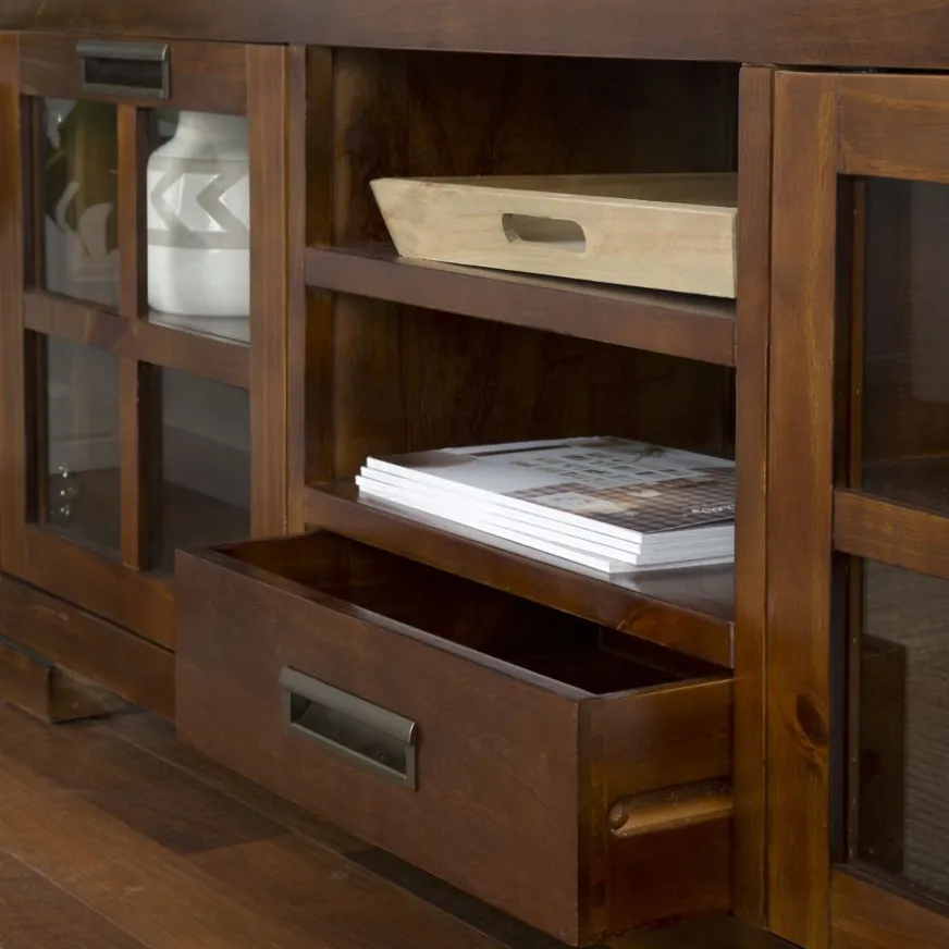 Banak Kenia Meuble tv en bois couleur teck