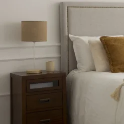 Banak Kenia Table de nuit en bois couleur teck