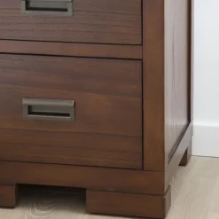 Banak Kenia Table de nuit en bois couleur teck