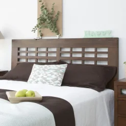 Banak Kenia Tête de lit en bois massif pour lit de 150 et 160 couleur teck