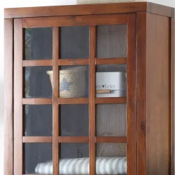 Banak Kenia Vitrine individuelle en bois de couleur teck