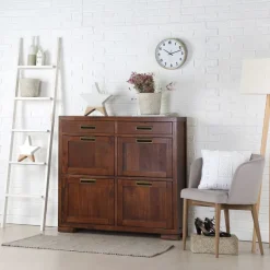 Banak Kenia Zapatero étroit en bois