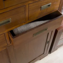 Banak Kenya Vitrine en bois de couleur teck