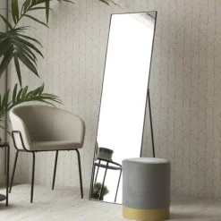 Banak Kenzie Miroir sur pied en métal