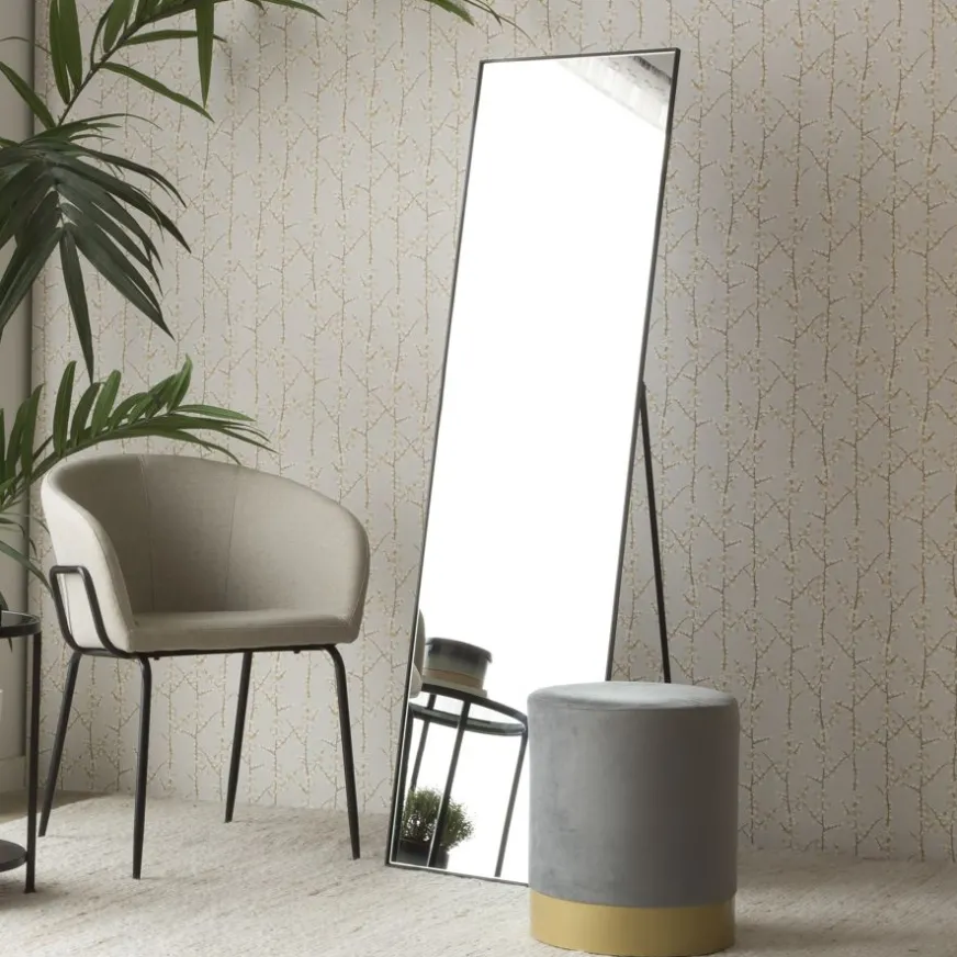 Banak Kenzie Miroir sur pied en métal