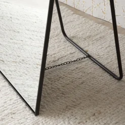 Banak Kenzie Miroir sur pied en métal